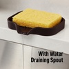 image:imageZulay Kitchen Small Silicone Sponge Holder 49x33  SpaceSaving Sink Organizer Tray for Sponge Soap Brush amp More  Compact NonSlip Dish for Kitchen amp Bathroom BlackChocolate Small