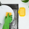 image:imageZulay Kitchen Small Silicone Sponge Holder 49x33  SpaceSaving Sink Organizer Tray for Sponge Soap Brush amp More  Compact NonSlip Dish for Kitchen amp Bathroom BlackYellow Small