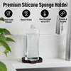 image:imageZulay Kitchen Small Silicone Sponge Holder 49x33  SpaceSaving Sink Organizer Tray for Sponge Soap Brush amp More  Compact NonSlip Dish for Kitchen amp Bathroom BlackChocolate Small