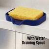 image:imageZulay Kitchen Small Silicone Sponge Holder 49x33  SpaceSaving Sink Organizer Tray for Sponge Soap Brush amp More  Compact NonSlip Dish for Kitchen amp Bathroom BlackDark Blue Small