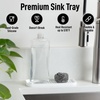 image:imageZulay Kitchen Small Silicone Sponge Holder 49x33  SpaceSaving Sink Organizer Tray for Sponge Soap Brush amp More  Compact NonSlip Dish for Kitchen amp Bathroom BlackWhite Medium
