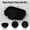 image:imageZulay Kitchen Small Silicone Sponge Holder 49x33  SpaceSaving Sink Organizer Tray for Sponge Soap Brush amp More  Compact NonSlip Dish for Kitchen amp Bathroom BlackBlack Small