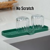 image:imageZulay Kitchen Small Silicone Sponge Holder 49x33  SpaceSaving Sink Organizer Tray for Sponge Soap Brush amp More  Compact NonSlip Dish for Kitchen amp Bathroom BlackPine Green Large