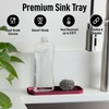 image:imageZulay Kitchen Small Silicone Sponge Holder 49x33  SpaceSaving Sink Organizer Tray for Sponge Soap Brush amp More  Compact NonSlip Dish for Kitchen amp Bathroom BlackWine Red Medium