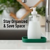 image:imageZulay Kitchen Small Silicone Sponge Holder 49x33  SpaceSaving Sink Organizer Tray for Sponge Soap Brush amp More  Compact NonSlip Dish for Kitchen amp Bathroom BlackPine Green Small