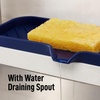 image:imageZulay Kitchen Small Silicone Sponge Holder 49x33  SpaceSaving Sink Organizer Tray for Sponge Soap Brush amp More  Compact NonSlip Dish for Kitchen amp Bathroom BlackDark Blue Large