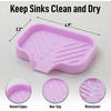 image:imageZulay Kitchen Small Silicone Sponge Holder 49x33  SpaceSaving Sink Organizer Tray for Sponge Soap Brush amp More  Compact NonSlip Dish for Kitchen amp Bathroom BlackLavender Small