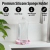 image:imageZulay Kitchen Small Silicone Sponge Holder 49x33  SpaceSaving Sink Organizer Tray for Sponge Soap Brush amp More  Compact NonSlip Dish for Kitchen amp Bathroom BlackPink Small