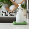 image:imageZulay Kitchen Small Silicone Sponge Holder 49x33  SpaceSaving Sink Organizer Tray for Sponge Soap Brush amp More  Compact NonSlip Dish for Kitchen amp Bathroom BlackJade Green Small