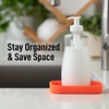 image:imageZulay Kitchen Small Silicone Sponge Holder 49x33  SpaceSaving Sink Organizer Tray for Sponge Soap Brush amp More  Compact NonSlip Dish for Kitchen amp Bathroom BlackOrange Small