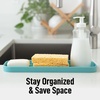 image:imageZulay Kitchen Small Silicone Sponge Holder 49x33  SpaceSaving Sink Organizer Tray for Sponge Soap Brush amp More  Compact NonSlip Dish for Kitchen amp Bathroom BlackAqua Sky Large