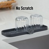 image:imageZulay Kitchen Small Silicone Sponge Holder 49x33  SpaceSaving Sink Organizer Tray for Sponge Soap Brush amp More  Compact NonSlip Dish for Kitchen amp Bathroom BlackGrey Large