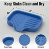image:imageZulay Kitchen Small Silicone Sponge Holder 49x33  SpaceSaving Sink Organizer Tray for Sponge Soap Brush amp More  Compact NonSlip Dish for Kitchen amp Bathroom BlackProvence Blue Small