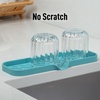 image:imageZulay Kitchen Small Silicone Sponge Holder 49x33  SpaceSaving Sink Organizer Tray for Sponge Soap Brush amp More  Compact NonSlip Dish for Kitchen amp Bathroom BlackAqua Sky Large