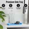image:imageZulay Kitchen Small Silicone Sponge Holder 49x33  SpaceSaving Sink Organizer Tray for Sponge Soap Brush amp More  Compact NonSlip Dish for Kitchen amp Bathroom BlackBlue Medium