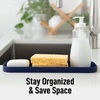 image:imageZulay Kitchen Small Silicone Sponge Holder 49x33  SpaceSaving Sink Organizer Tray for Sponge Soap Brush amp More  Compact NonSlip Dish for Kitchen amp Bathroom BlackDark Blue Large