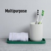 image:imageZulay Kitchen Small Silicone Sponge Holder 49x33  SpaceSaving Sink Organizer Tray for Sponge Soap Brush amp More  Compact NonSlip Dish for Kitchen amp Bathroom BlackPine Green Medium