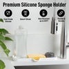 image:imageZulay Kitchen Small Silicone Sponge Holder 49x33  SpaceSaving Sink Organizer Tray for Sponge Soap Brush amp More  Compact NonSlip Dish for Kitchen amp Bathroom BlackWhite Large