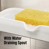 image:imageZulay Kitchen Small Silicone Sponge Holder 49x33  SpaceSaving Sink Organizer Tray for Sponge Soap Brush amp More  Compact NonSlip Dish for Kitchen amp Bathroom BlackWhite Large