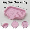 image:imageZulay Kitchen Small Silicone Sponge Holder 49x33  SpaceSaving Sink Organizer Tray for Sponge Soap Brush amp More  Compact NonSlip Dish for Kitchen amp Bathroom BlackPink Small