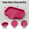 image:imageZulay Kitchen Small Silicone Sponge Holder 49x33  SpaceSaving Sink Organizer Tray for Sponge Soap Brush amp More  Compact NonSlip Dish for Kitchen amp Bathroom BlackHoneysuckle Small