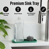 image:imageZulay Kitchen Small Silicone Sponge Holder 49x33  SpaceSaving Sink Organizer Tray for Sponge Soap Brush amp More  Compact NonSlip Dish for Kitchen amp Bathroom BlackPine Green Medium