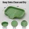 image:imageZulay Kitchen Small Silicone Sponge Holder 49x33  SpaceSaving Sink Organizer Tray for Sponge Soap Brush amp More  Compact NonSlip Dish for Kitchen amp Bathroom BlackJade Green Small