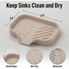 image:imageZulay Kitchen Small Silicone Sponge Holder 49x33  SpaceSaving Sink Organizer Tray for Sponge Soap Brush amp More  Compact NonSlip Dish for Kitchen amp Bathroom BlackIvory Small