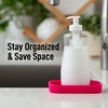 image:imageZulay Kitchen Small Silicone Sponge Holder 49x33  SpaceSaving Sink Organizer Tray for Sponge Soap Brush amp More  Compact NonSlip Dish for Kitchen amp Bathroom BlackDragon Fruit Small