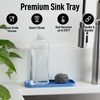 image:imageZulay Kitchen Small Silicone Sponge Holder 49x33  SpaceSaving Sink Organizer Tray for Sponge Soap Brush amp More  Compact NonSlip Dish for Kitchen amp Bathroom BlackProvence Blue Medium