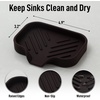image:imageZulay Kitchen Small Silicone Sponge Holder 49x33  SpaceSaving Sink Organizer Tray for Sponge Soap Brush amp More  Compact NonSlip Dish for Kitchen amp Bathroom BlackChocolate Small
