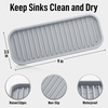 image:imageZulay Kitchen Small Silicone Sponge Holder 49x33  SpaceSaving Sink Organizer Tray for Sponge Soap Brush amp More  Compact NonSlip Dish for Kitchen amp Bathroom BlackGrey Medium