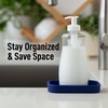 image:imageZulay Kitchen Small Silicone Sponge Holder 49x33  SpaceSaving Sink Organizer Tray for Sponge Soap Brush amp More  Compact NonSlip Dish for Kitchen amp Bathroom BlackDark Blue Small