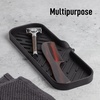 image:imageZulay Kitchen Small Silicone Sponge Holder 49x33  SpaceSaving Sink Organizer Tray for Sponge Soap Brush amp More  Compact NonSlip Dish for Kitchen amp Bathroom BlackBlack Large