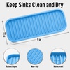 image:imageZulay Kitchen Small Silicone Sponge Holder 49x33  SpaceSaving Sink Organizer Tray for Sponge Soap Brush amp More  Compact NonSlip Dish for Kitchen amp Bathroom BlackBlue Medium
