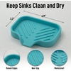 image:imageZulay Kitchen Small Silicone Sponge Holder 49x33  SpaceSaving Sink Organizer Tray for Sponge Soap Brush amp More  Compact NonSlip Dish for Kitchen amp Bathroom BlackAqua Sky Small