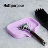 image:imageZulay Kitchen Small Silicone Sponge Holder 49x33  SpaceSaving Sink Organizer Tray for Sponge Soap Brush amp More  Compact NonSlip Dish for Kitchen amp Bathroom BlackLavender Small