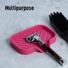 image:imageZulay Kitchen Small Silicone Sponge Holder 49x33  SpaceSaving Sink Organizer Tray for Sponge Soap Brush amp More  Compact NonSlip Dish for Kitchen amp Bathroom BlackHoneysuckle Small
