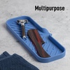 image:imageZulay Kitchen Small Silicone Sponge Holder 49x33  SpaceSaving Sink Organizer Tray for Sponge Soap Brush amp More  Compact NonSlip Dish for Kitchen amp Bathroom BlackProvence Blue Large