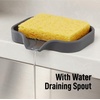 image:imageZulay Kitchen Small Silicone Sponge Holder 49x33  SpaceSaving Sink Organizer Tray for Sponge Soap Brush amp More  Compact NonSlip Dish for Kitchen amp Bathroom BlackGrey Small