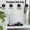 image:imageZulay Kitchen Small Silicone Sponge Holder 49x33  SpaceSaving Sink Organizer Tray for Sponge Soap Brush amp More  Compact NonSlip Dish for Kitchen amp Bathroom BlackBlack Medium