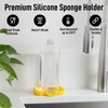 image:imageZulay Kitchen Small Silicone Sponge Holder 49x33  SpaceSaving Sink Organizer Tray for Sponge Soap Brush amp More  Compact NonSlip Dish for Kitchen amp Bathroom BlackYellow Small