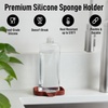 image:imageZulay Kitchen Small Silicone Sponge Holder 49x33  SpaceSaving Sink Organizer Tray for Sponge Soap Brush amp More  Compact NonSlip Dish for Kitchen amp Bathroom BlackCanyon Rose Small