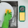 image:imageZulay Kitchen Small Silicone Sponge Holder 49x33  SpaceSaving Sink Organizer Tray for Sponge Soap Brush amp More  Compact NonSlip Dish for Kitchen amp Bathroom BlackPine Green Medium