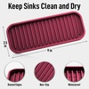 image:imageZulay Kitchen Small Silicone Sponge Holder 49x33  SpaceSaving Sink Organizer Tray for Sponge Soap Brush amp More  Compact NonSlip Dish for Kitchen amp Bathroom BlackWine Red Medium