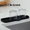 image:imageZulay Kitchen Small Silicone Sponge Holder 49x33  SpaceSaving Sink Organizer Tray for Sponge Soap Brush amp More  Compact NonSlip Dish for Kitchen amp Bathroom BlackBlack Large