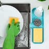 image:imageZulay Kitchen Small Silicone Sponge Holder 49x33  SpaceSaving Sink Organizer Tray for Sponge Soap Brush amp More  Compact NonSlip Dish for Kitchen amp Bathroom BlackAqua Sky Large