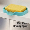 image:imageZulay Kitchen Small Silicone Sponge Holder 49x33  SpaceSaving Sink Organizer Tray for Sponge Soap Brush amp More  Compact NonSlip Dish for Kitchen amp Bathroom BlackAqua Sky Small