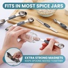 image:imageZulay Kitchen Stackable Magnetic Spoons Set of 8  Dual Sided Magnetic Measuring Spoons Set Fits In Spice Jars  Stainless Steel Measuring Spoons Magnetic For Dry and Liquid Ingredients Black