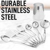 image:imageZulay Kitchen Stainless Steel Cooking Utensil  Stainless Steel Kitchen Utensil  Durable Kitchen Gadgets  Metal Kitchen Accessories  Easy to Clean Kitchen Tools  5 Piece Set8 Piece Set